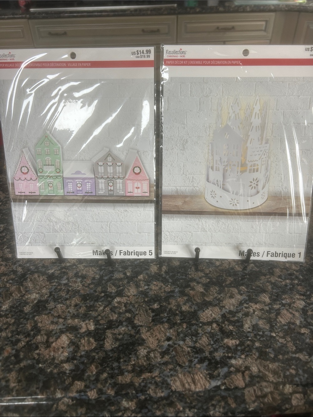 RECOLLECTIONS PAPER DECOR KIT LOT OF 2 NWT